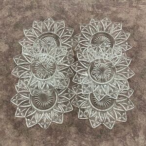 Vintage Set of 6 Federal Glass Dessert Plates